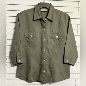 Liz Claiborne Linen and cotton 3/4 sleeve shirt size S excellent condition